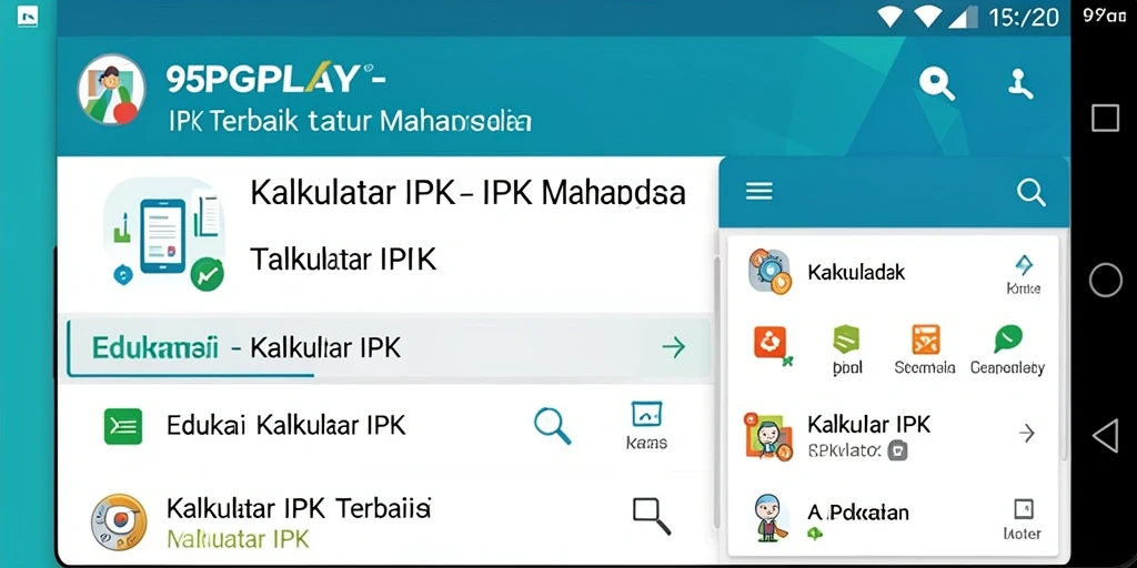 Tampilan antarmuka 95PGPLAY yang membantu menghitung IPK