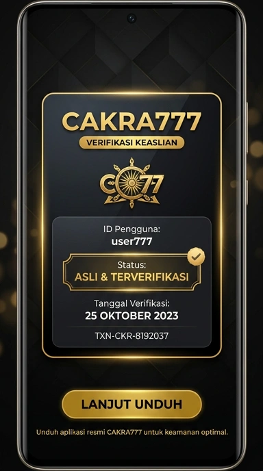 Tampilan kanal resmi cakra777